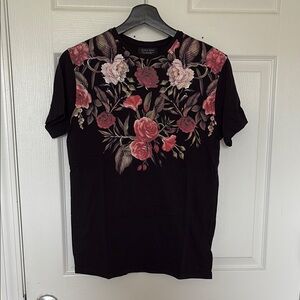 Zara floral print t shirt